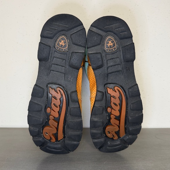 Ariat Fatbaby Heritage 14825 Snakeskin Aqua Leather Western Boots Womens Sz 6 B - Picture 6 of 9